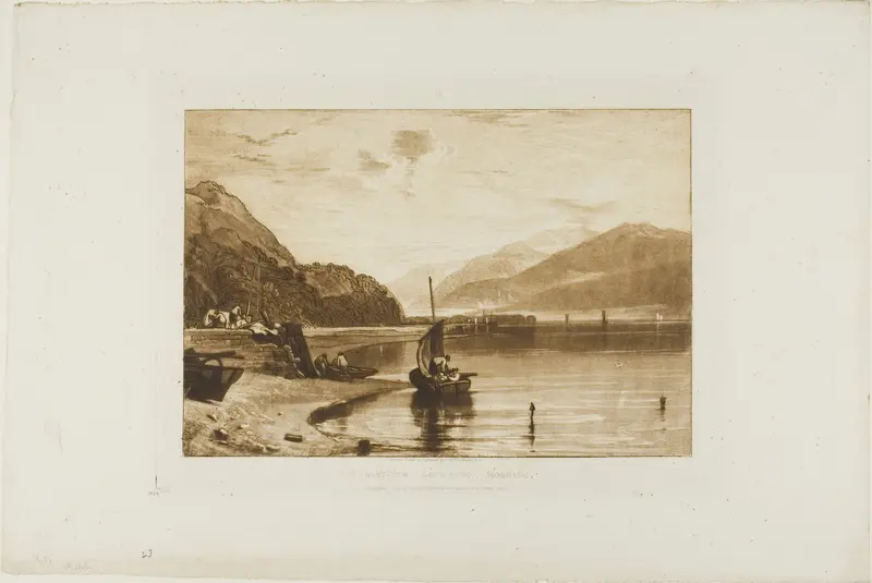 Inverary Pier, plate 35 from Liber Studiorum Wall Art by Joseph Mallord William Turner - High-Resolution Digital Print