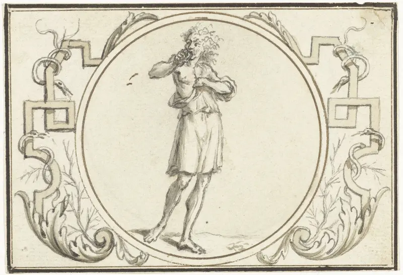 Invidia in een medaillon Wall Art by Unknown - High-Resolution Digital Print