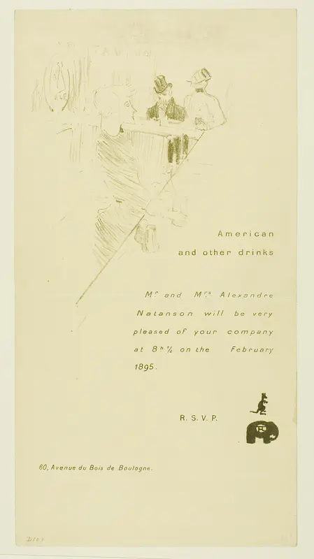 Invitation for Mr. and Mrs. Alexandre Natanson