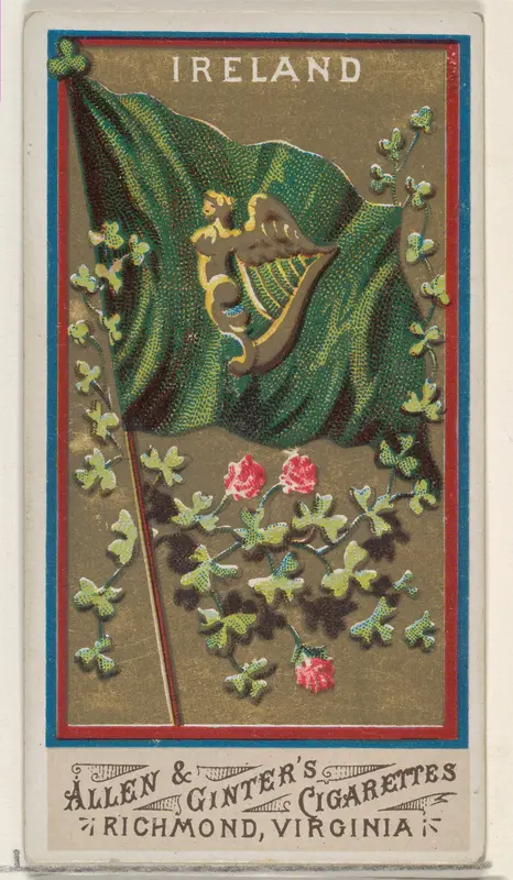 Ireland, from Flags of All Nations, Series 1 (N9) for Allen & Ginter Cigarettes Brands Wall Art by Allen & Ginter - High-Resolution Digital Print