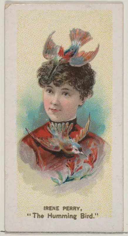 Irene Perry as "The Humming Bird," from the series Fancy Dress Ball Costumes (N73) for Duke brand cigarettes Wall Art by W. Duke, Sons & Co. - High-Resolution Digital Print
