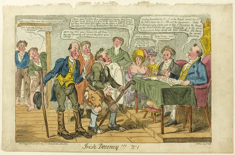 Irish Decency ! ! ! no. 1 Wall Art by George Cruikshank - High-Resolution Digital Print