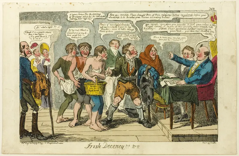 Irish Decency ! ! ! no. 2 Wall Art by George Cruikshank - High-Resolution Digital Print