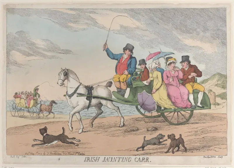 Irish Jaunting Car Wall Art by Thomas Rowlandson - High-Resolution Digital Print