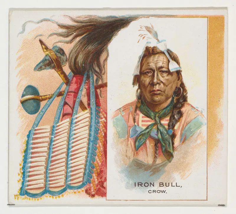 Iron Bull, Crow, from the American Indian Chiefs series (N36) for Allen & Ginter Cigarettes Wall Art by Allen & Ginter - High-Resolution Digital Print