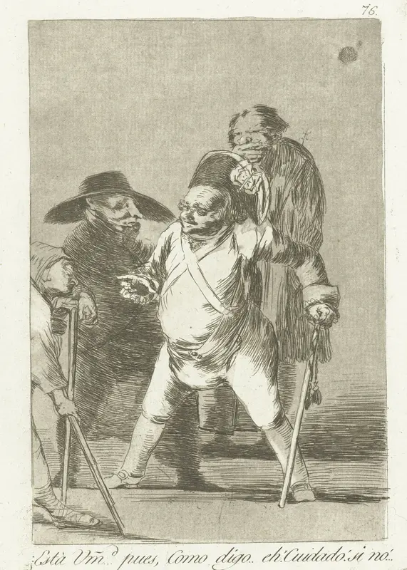 Is dit uwe excellentie? ..nou, zoals ik zeg... eh! Kijk uit! anders... Wall Art by Francisco de Goya - High-Resolution Digital Print