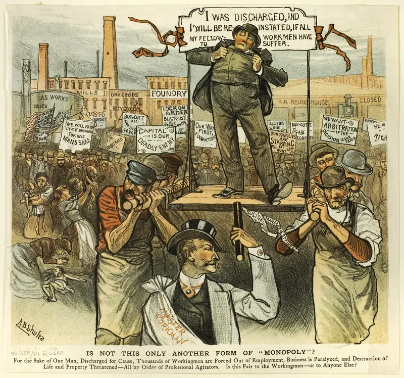 Is Not This Only Another Form of "Monopoly"?, from Puck Wall Art by A. B. Schultz - High-Resolution Digital Print