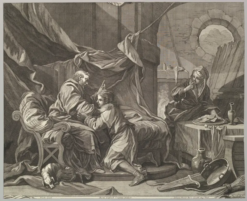 Isaac Blessing Jacob Wall Art by Martin Gottfried Crophius - High-Resolution Digital Print