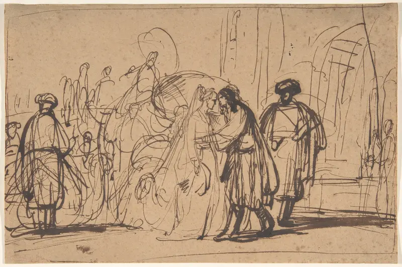 Isaac's Reception of Rebecca Wall Art by Gerbrand van den Eeckhout - High-Resolution Digital Print