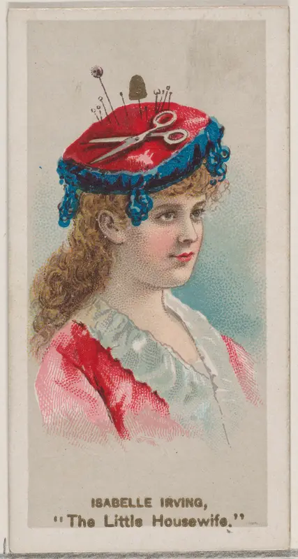 Isabelle Irving as "The Little Housewife," from the series Fancy Dress Ball Costumes (N73) for Duke brand cigarettes Wall Art by W. Duke, Sons & Co. - High-Resolution Digital Print