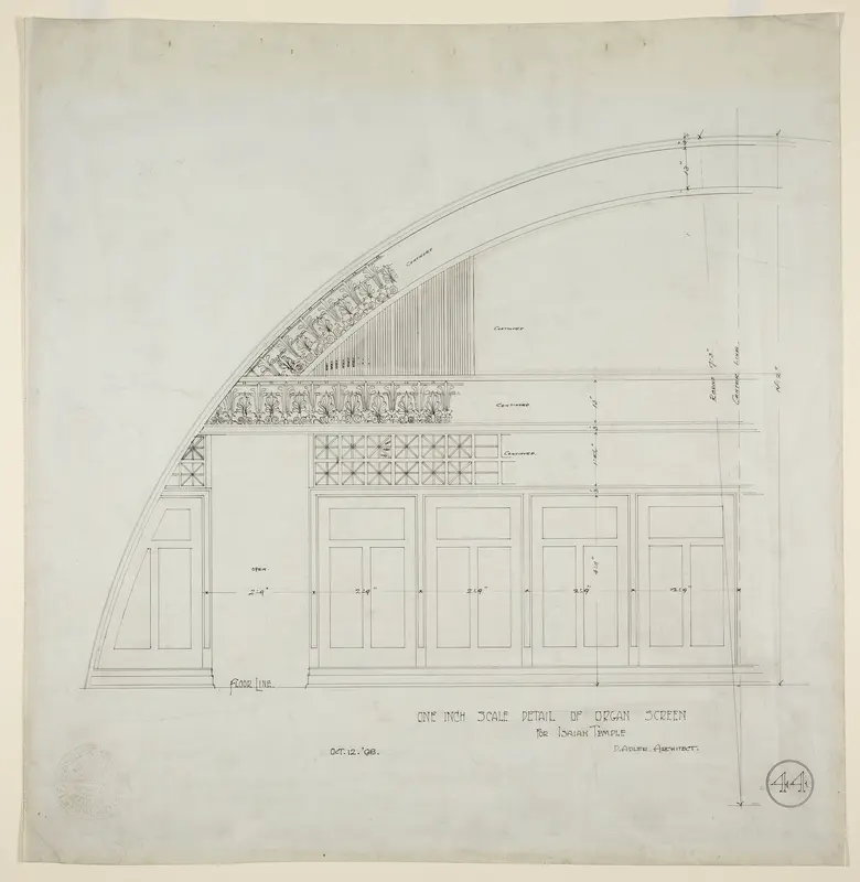 Isaiah Temple, Chicago, Illinois, Organ Screen Detail Wall Art by Dankmar Adler - High-Resolution Digital Print