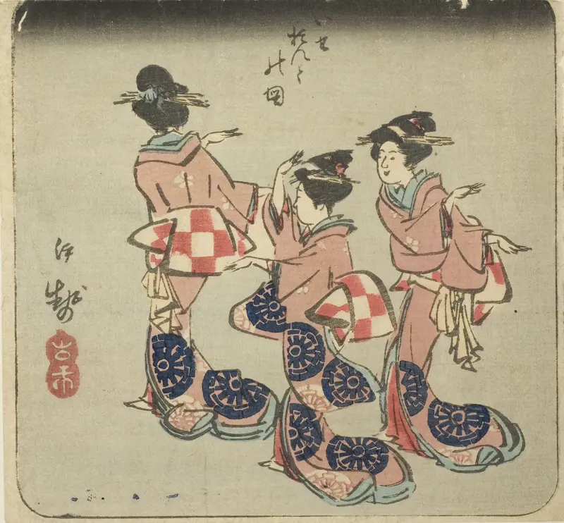 Ise, section of sheet no. 3 from the series "Cutout Pictures of the Provinces (Kunizukushi harimaze zue)"