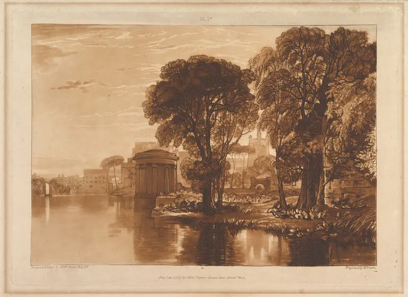 Isleworth (Liber Studiorum, part XIII, plate 63) Wall Art by Joseph Mallord William Turner - High-Resolution Digital Print