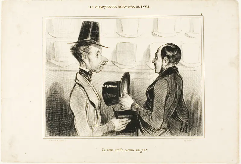 "It fits you like a glove!," plate 34 from Types Parisiens