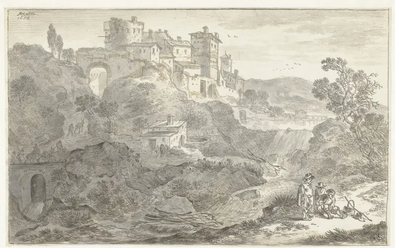 Italiaans landschap Wall Art by Adriaen van der Kabel - High-Resolution Digital Print