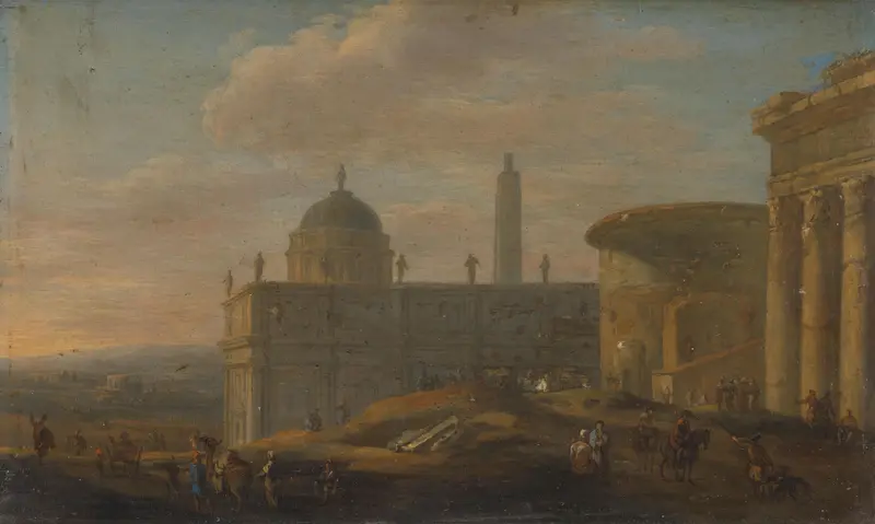 Italiaans stadsgezicht Wall Art by Jacob van der Ulft - High-Resolution Digital Print
