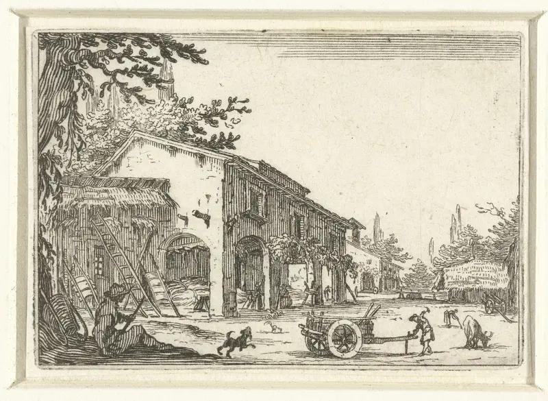 Italiaanse boerderij Wall Art by Jacques Callot - High-Resolution Digital Print