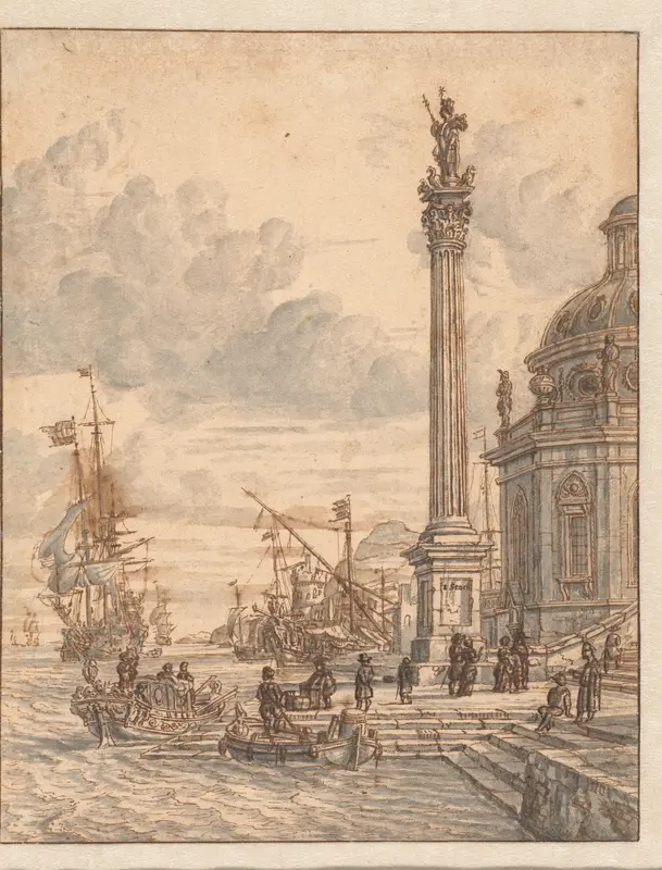 Italiaanse haven Wall Art by Jacobus Storck - High-Resolution Digital Print