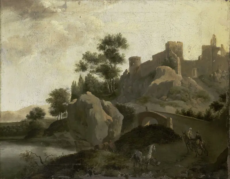 Italian Landscape Wall Art by J.G. Schieblius - High-Resolution Digital Print