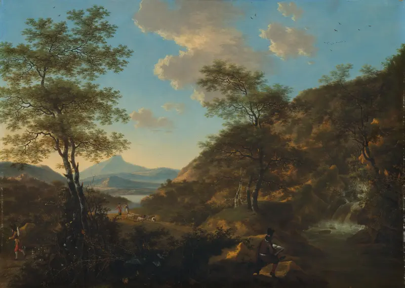 Italian Landscape with Draftsman Wall Art by Unknown - High-Resolution Digital Print