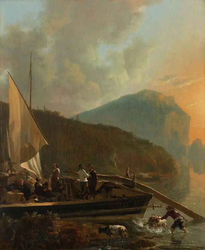 Italianate River Landscape Wall Art by Unknown - High-Resolution Digital Print