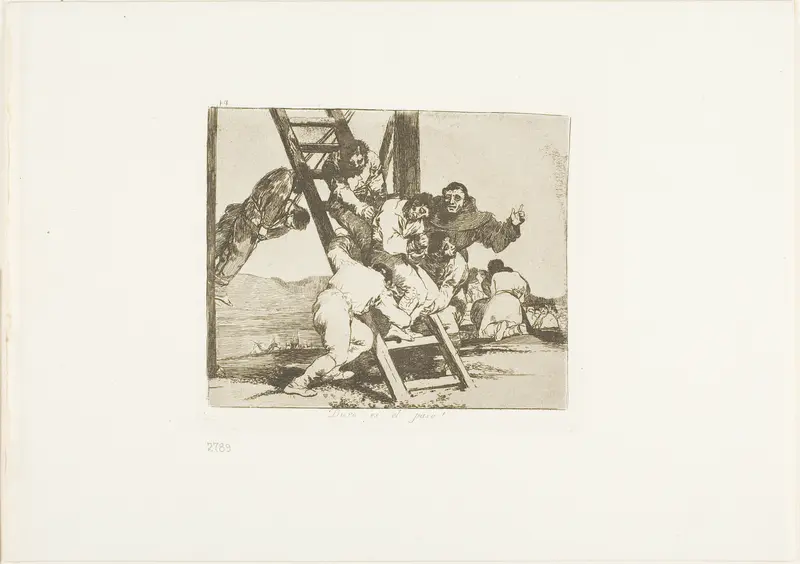 It's a hard step!, plate 14 from The Disasters of War