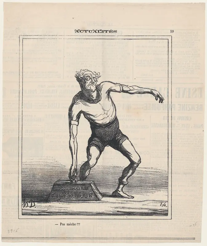 It's quite impossible!!!, from 'News of the day,' published in Le Charivari, March 28, 1872 Wall Art by Honoré Daumier - High-Resolution Digital Print