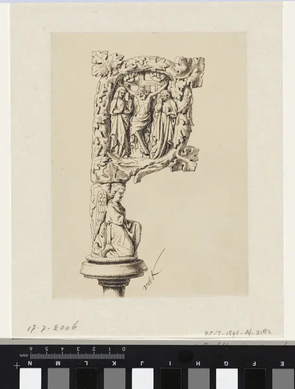 Ivoren bisschopsstaf, met de kruisiging van Christus Wall Art by David van der Kellen (1827-1895) - High-Resolution Digital Print