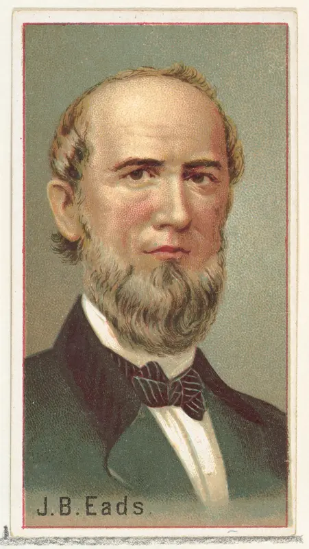J. B. Eads, printer's sample for the World's Inventors souvenir album (A25) for Allen & Ginter Cigarettes by Allen & Ginter - High-Resolution Digital Print
