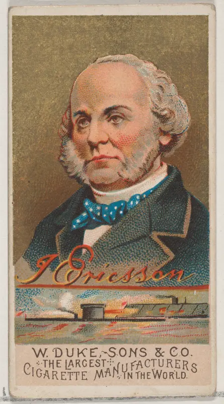 J. Ericsson, from the series Great Americans (N76) for Duke brand cigarettes Wall Art by W. Duke, Sons & Co. - High-Resolution Digital Print