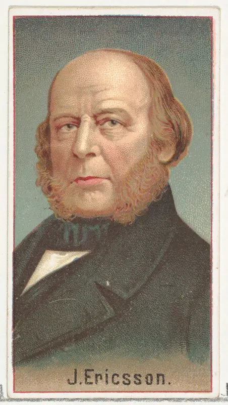 J. Ericsson, printer's sample for the World's Inventors souvenir album (A25) for Allen & Ginter Cigarettes by Allen & Ginter - High-Resolution Digital Print