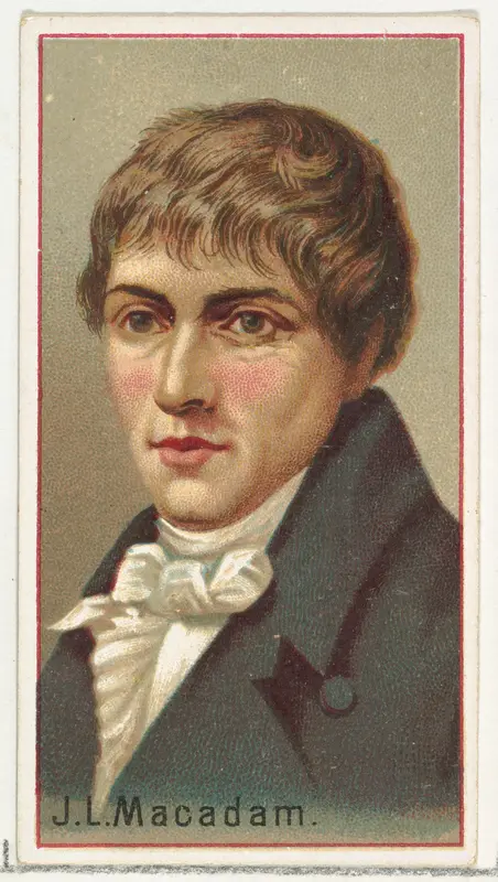 J. L. Macadam, printer's sample for the World's Inventors souvenir album (A25) for Allen & Ginter Cigarettes by Allen & Ginter - High-Resolution Digital Print
