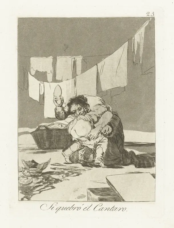 Ja, hij heeft de pot gebroken Wall Art by Francisco de Goya - High-Resolution Digital Print