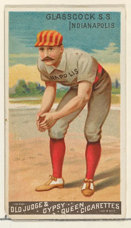 Jack Glasscock, Shortstop, Indianapolis, from the Goodwin Champion series for Old Judge and Gypsy Queen Cigarettes Wall Art by Goodwin & Company - High-Resolution Digital Print
