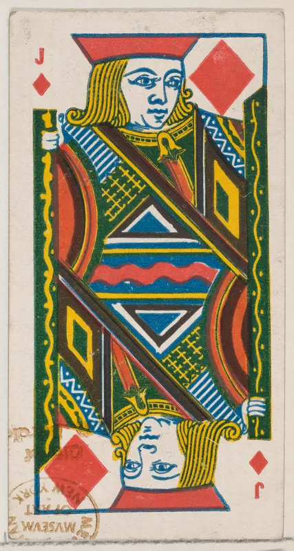 Jack of Diamonds (red), from the Playing Cards series (N84) for Duke brand cigarettes Wall Art by W. Duke, Sons & Co. - High-Resolution Digital Print
