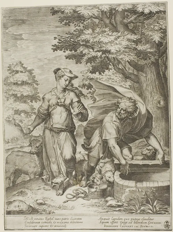 Jacob and Rachel Wall Art by Agostino Carracci - High-Resolution Digital Print