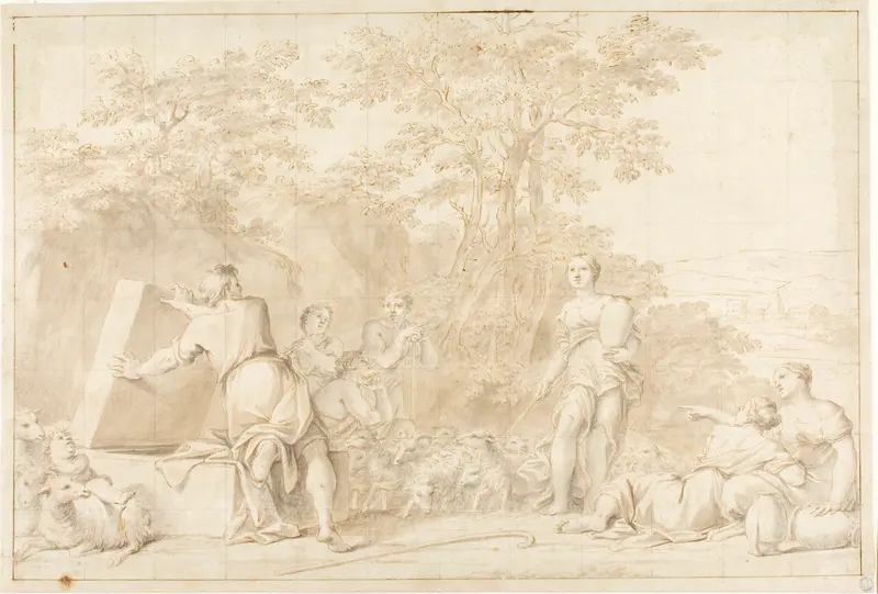 Jacob and Rachel at the Well Wall Art by Marco Antonio Franceschini - High-Resolution Digital Print