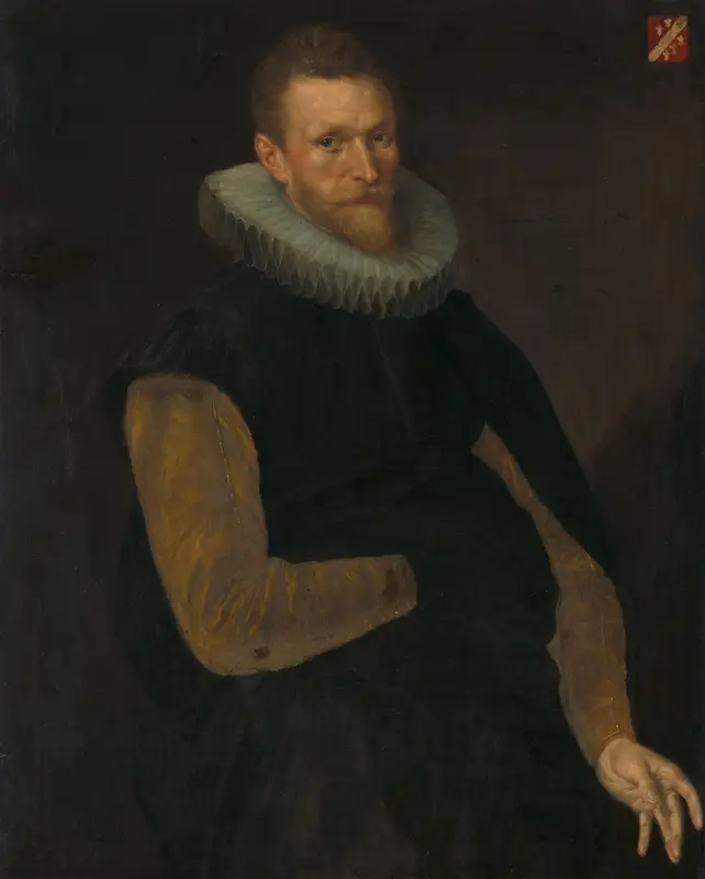 Jacob Cornelisz Banjaert, genaamd van Neck (1564-1638). Admiraal, burgemeester en raad van Amsterdam Wall Art by Unknown - High-Resolution Digital Print