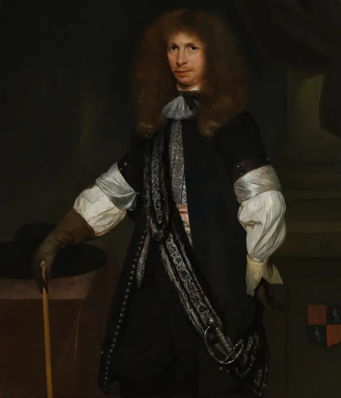 Jacob de Graeff (1642-90). In the Uniform of an Officer Wall Art by Unknown - High-Resolution Digital Print