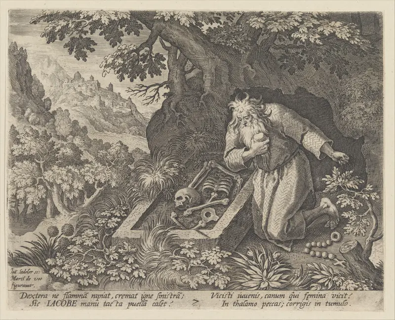 Jacob, from "Sylvae Sacrae Monumenta...Anachoretarum" Wall Art by Johann Sadeler I - High-Resolution Digital Print