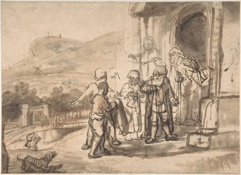 Jacob Receiving Joseph's Blood-Stained Cloak (recto); Study of a Bearded Man and The Sacrifice of Isaac (verso) Wall Art by Nicolaes Maes - High-Resolution Digital Print