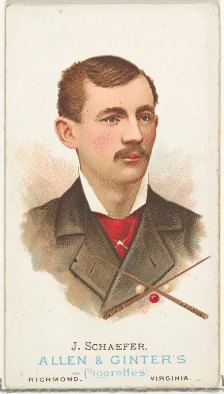 Jacob Schaefer, Billiard Player, from World's Champions, Series 1 (N28) for Allen & Ginter Cigarettes Wall Art by Allen & Ginter - High-Resolution Digital Print