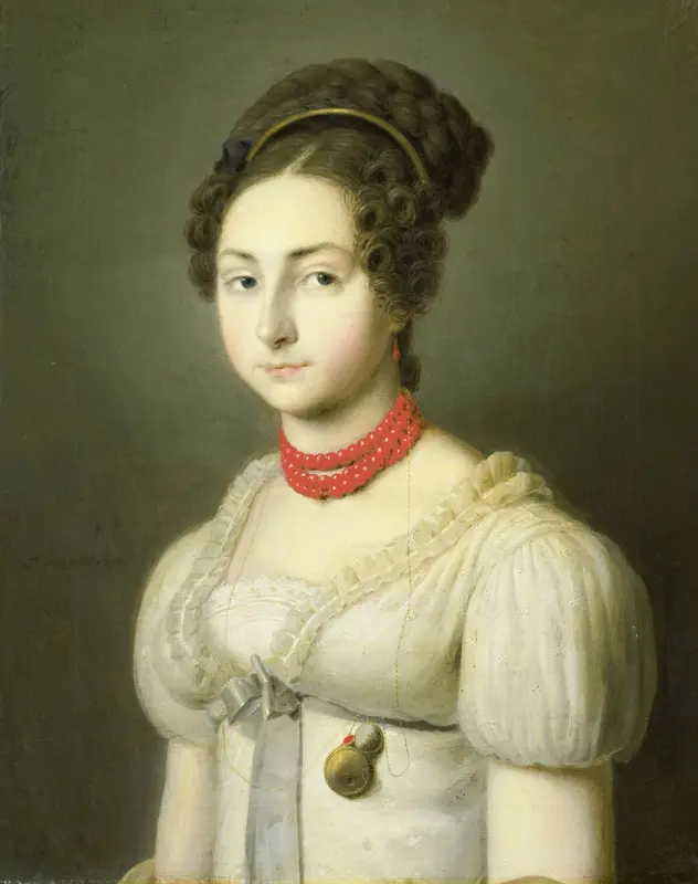 Jacoba van Wessem (1801-56), echtgenote van Christiaan Stumphius, burgemeester van Beverwijk Wall Art by Unknown - High-Resolution Digital Print