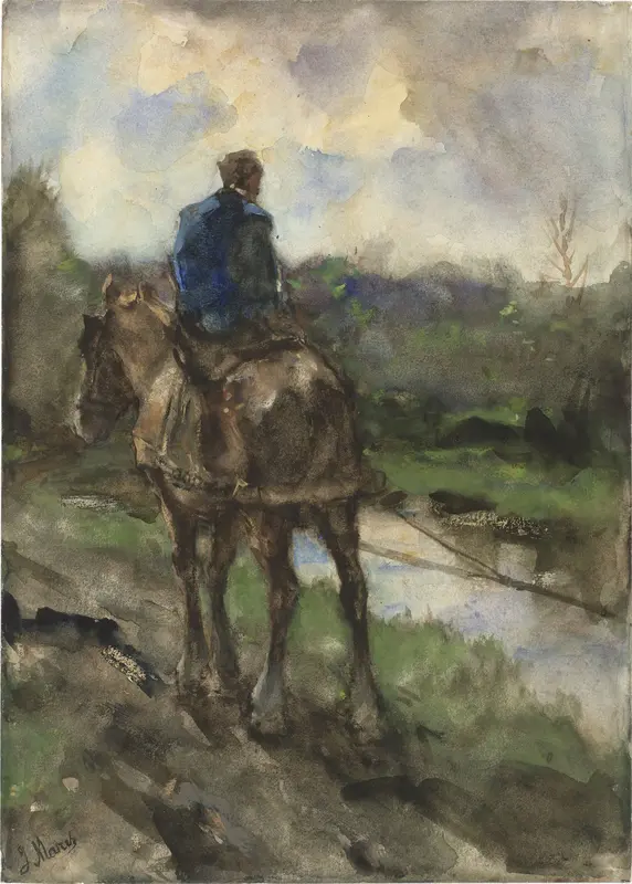 Jager te paard op het jaagpad Wall Art by Unknown - High-Resolution Digital Print