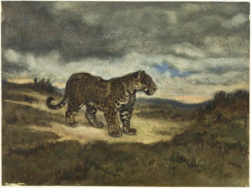 Jaguar Standing Wall Art by Antoine Louis Barye - High-Resolution Digital Print