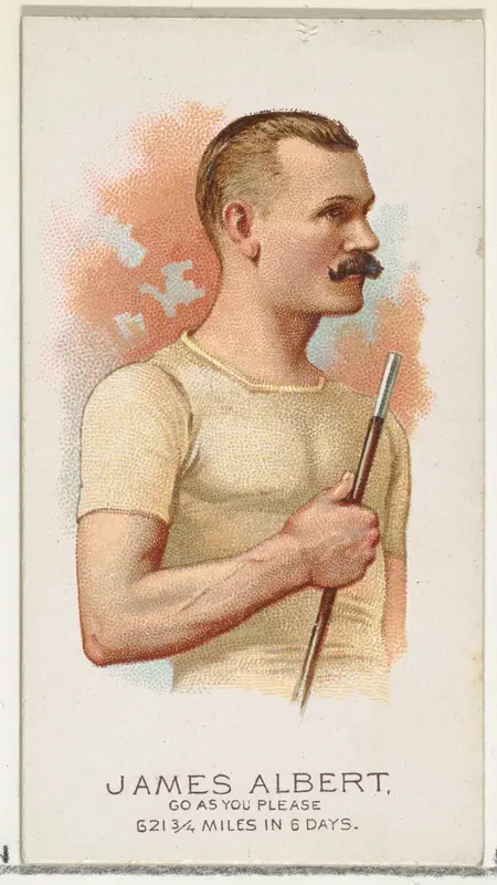 James Albert, Pedestrian-Go As You Please, from World's Champions, Series 2 (N29) for Allen & Ginter Cigarettes Wall Art by Allen & Ginter - High-Resolution Digital Print