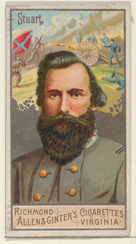 James Ewell Brown "Jeb" Stuart, from the Great Generals series (N15) for Allen & Ginter Cigarettes Brands Wall Art by Allen & Ginter - High-Resolution Digital Print