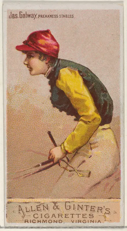 James Galway, Preakness Stables, from the Racing Colors of the World series (N22a) for Allen & Ginter Cigarettes Wall Art by Allen & Ginter - High-Resolution Digital Print