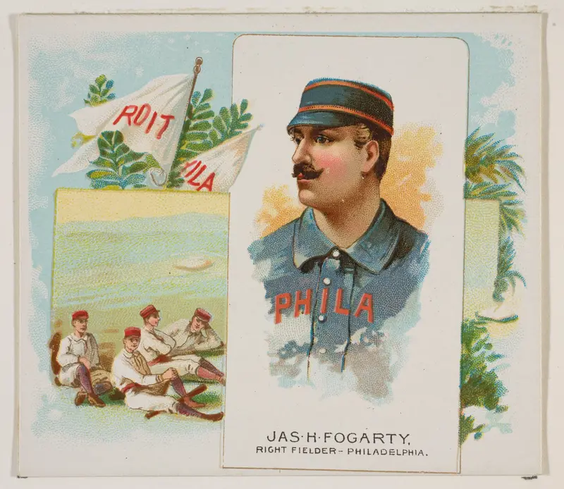 James H. Fogarty, Right Fielder, Philadelphia, from World's Champions, Second Series (N43) for Allen & Ginter Cigarettes Wall Art by Allen & Ginter - High-Resolution Digital Print