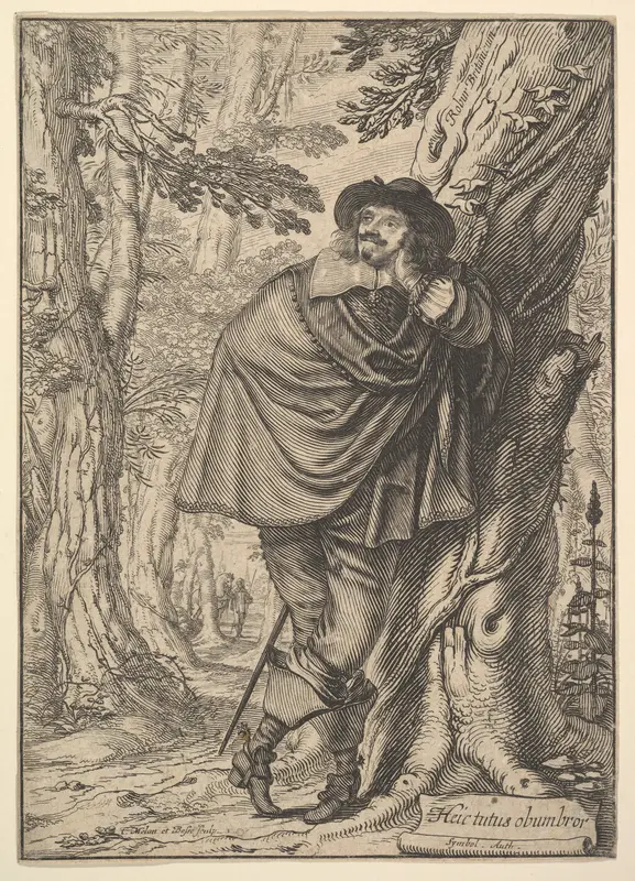 James Howel Standing in a Forest Wall Art by Claude Mellan - High-Resolution Digital Print